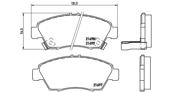 MAGNETI MARELLI Комплект тормозных колодок, дисковый тормоз 363700428024